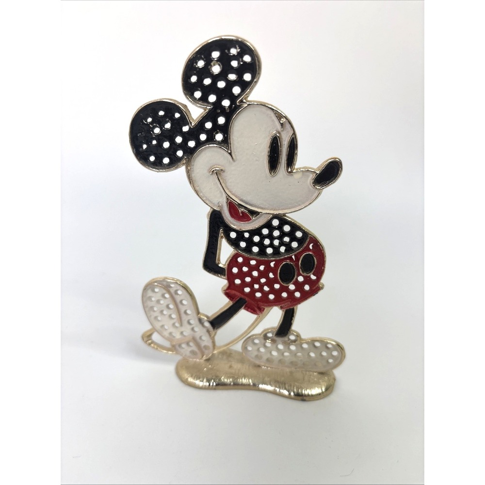 VTG Walt Disney Production Mickey Mouse Earring Tree Stand Holder Metal Enamel